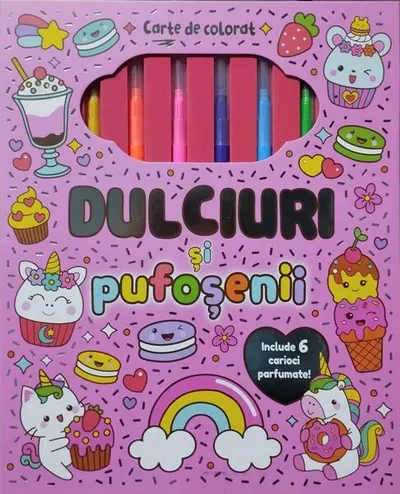 Dulciuri și pufoșenii. Carte de colorat - Hardcover