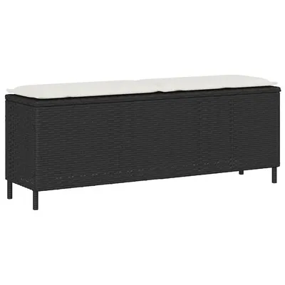 Gossi banca de gradina cu perna neagra 110x30x40,5 cm poly rattan