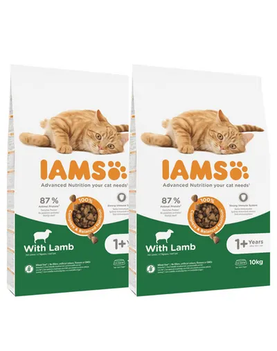 IAMS for Vitality Hrana uscata pentru pisici adulte, cu miel 20 kg (2 x10 kg)