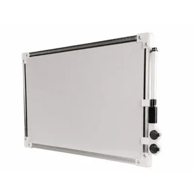 Tabla cu stergere magnetica alba cu doua fete, rama aluminiu 50x70cm