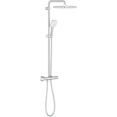 Sistem de dus Grohe Tempesta Cube 250, 26689001, aparent, termostat, 250 mm, 1 functie, Crom
