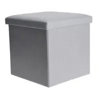 Taburet pliabil cu spațiu de depozitare - Storage Solutions®, tip cutie, otoman, culoare vernil, 38x38x38 cm