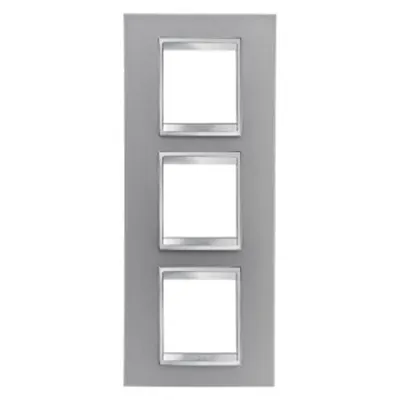 Placa ornament CProiector HORUS LUX international - IN PAINTED TECHNOPOLYMER - 2+2+2 modul VERTICAL - TITANIUM - CProiector HORUS