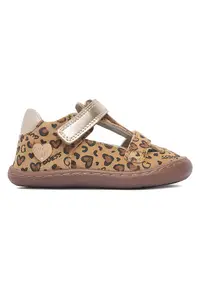 Pantofi copii piele naturala - velcro - maro