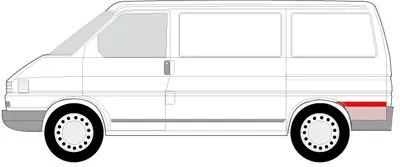 Segment reparatie aripa spate stanga dupa roata VW TRANSPORTER IV intre 1990-2003