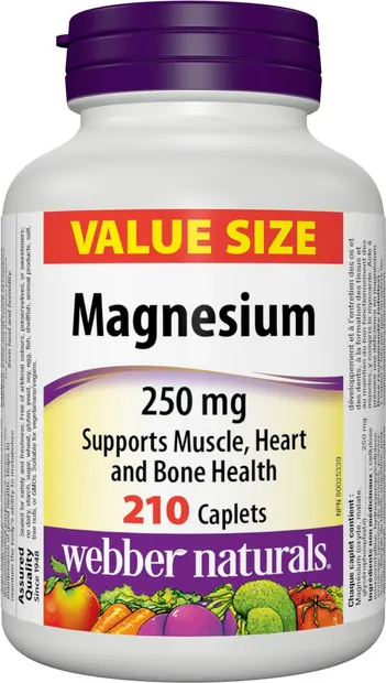 Magnesium, 250 mg, 210 capsulete, Webber Naturals