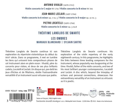 Vivaldi, Leclair, Locatelli: Violin Concertos