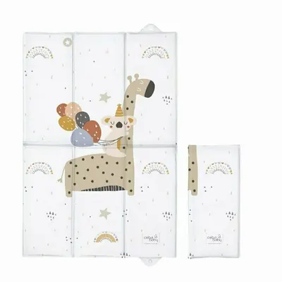 Saltea de infasat, Ceba Baby, Pliabila, 60 x 40 cm, Giraffe