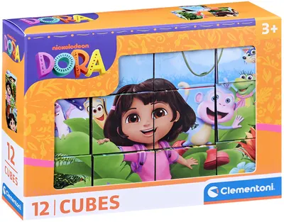 Puzzle cu cuburi Clementoni din 12 piese - Dora Exploratoarea