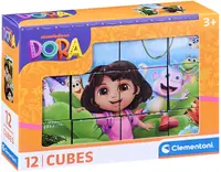 Puzzle cu cuburi Clementoni din 12 piese - Dora Exploratoarea
