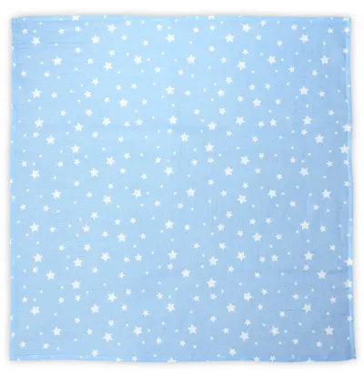 Scutec din bumbac Lorelli - 80 x 80 cm, cu stele albastre