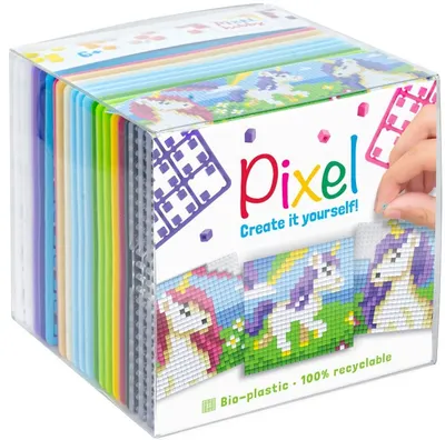 Set de pixeli creativi Pixelhobby Classic - Cube, Unicorns