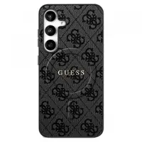 Husa MagSafe pentru Samsung Galaxy S25 FE, Guess, 4G Ring Classic Logo, Neagra