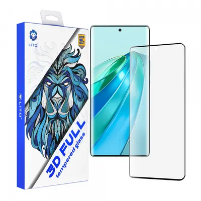 Folie de protectie Ecran Lito pentru Honor X9a, Sticla Securizata, Full Glue, 3D, Neagra