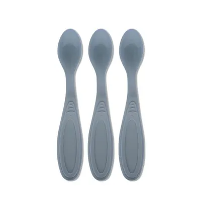 Set 3 lingurite Lorelli My Friend Cameo Blue margine rotunjita 6 luni+