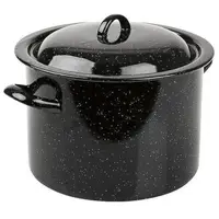 Oala Emailata cu Capac, 20 l, 36 cm, Neagra, Emailul Medias