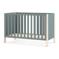 Pătuț în culoare naturală/verde prăfuit 60x120 cm Esteban – Marckeric
