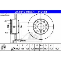 Disc frana ATE 24.0312-0158.1