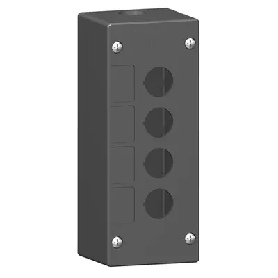 Cutie Goala Pentru Conditii Severe - Plastic Negru - 4 Gauri Ø22Mm
