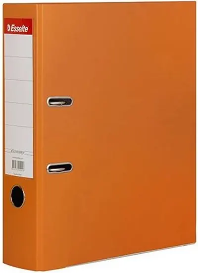 Biblioraft Esselte Eco - A4, 7.5 cm, РР, canturi metalice, etichetă detașabilă, portocale