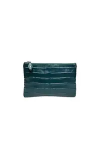 Portfard piele - St. Moritz - croco verde - 23 x 3 x 15 cm
