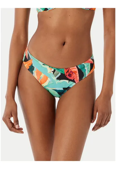 Slip de bikini pentru femei - multicolor - material sintetic - imprimeu grafic