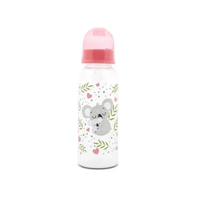 Biberon cu capac Lorelli Shell Pink 0 luni+ 250 ml
