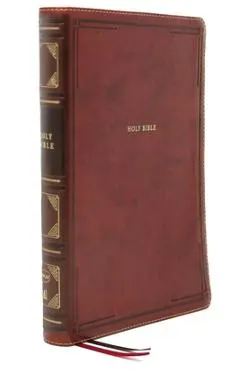 Nkjv, Reference Bible, Center-Column Giant Print, Leathersoft, Brown, Red Letter Edition, Thumb Indexed, Comfort Print: Holy Bible, New King James Ver