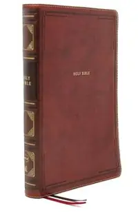 Nkjv, Reference Bible, Center-Column Giant Print, Leathersoft, Brown, Red Letter Edition, Thumb Indexed, Comfort Print: Holy Bible, New King James Ver