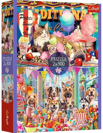 Puzzle Trefl din 2 x 500 piese - Prieteni pufoși