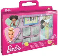 Set de ștampile Multiprint Barbie - 7 buc.,cu 3 carioci