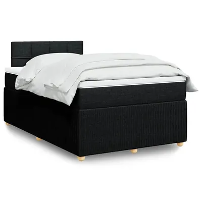 Gossi pat box spring cu saltea, negru, 120x200 cm, textil