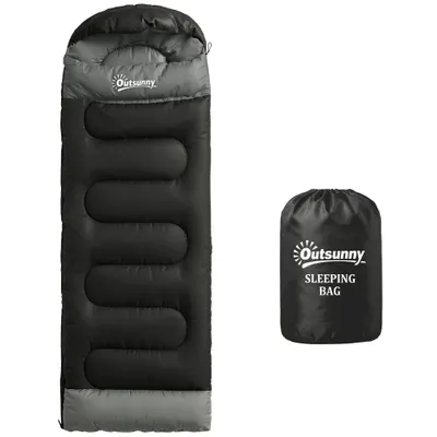 Outsunny Sac de Dormit Individual Ultraușor pentru Bărbați, Spațios, Termic, pentru Drumeții, Pescuit, Camping Outdoor | Aosom Romania
