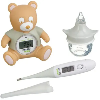 Trusa de sanătăte și igiena Vital Baby - 3 în 1, gri