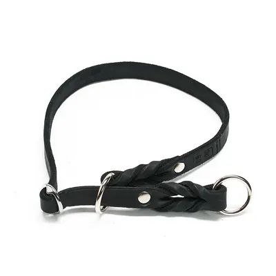 Zgarda corectie cu opritor din piele fara cusaturi - 60 cm