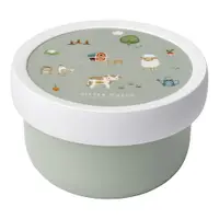 Cutie de gustări pentru copii verde-deschis din plastic Little Farm by Little Dutch – Mepal