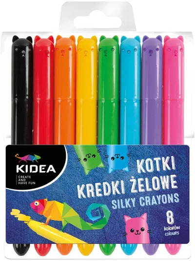 Creioane cu gel Kidea - Pisici, 8 Ghiozdan școlar