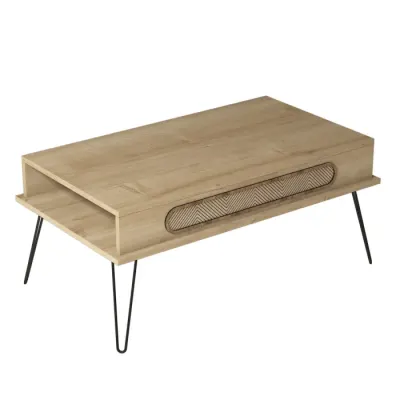 Masuta de cafea EKOL, stejar, 105x56x45,8 cm