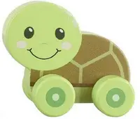 Jucărie de împingere din lemn Orange Tree Toys - Sea Life, Broască țestoasă