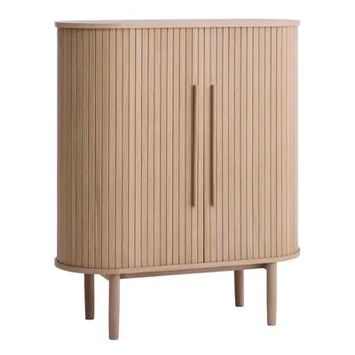 Dulap în culoare naturală deschisă cu aspect de lemn de stejar cu ușă glisantă 100x118x40 cm Meta – Unique Furniture