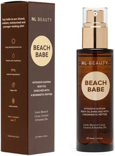 NL BeautyUlei de corp pentru bronzare mai rapidă Beach Babe, Cocoa, 100 ml