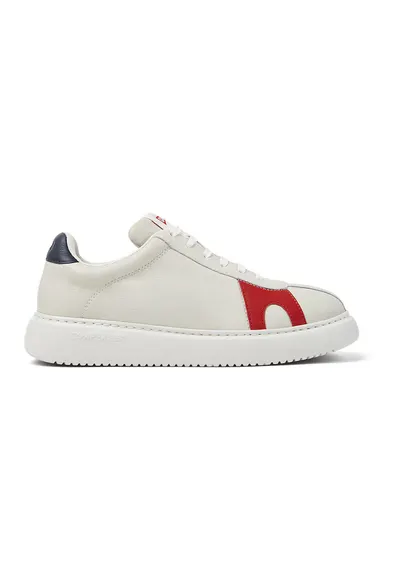 Pantofi sport de piele K21 Twins - Rosu/Alb murdar/Bleumarin