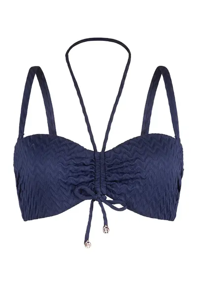 Sutien de baie cu bretele detasabile - Bleumarin