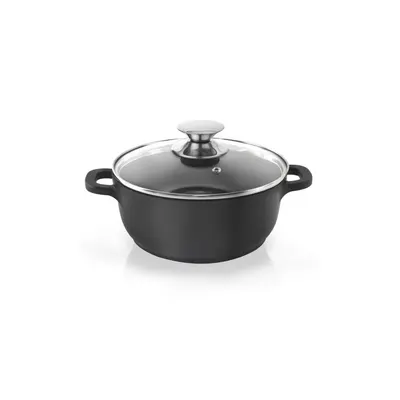 Oală din aluminiu neaderent cu capac din sticlă Orion Grande, ⌀ 24 cm