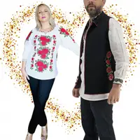Set Cuplu 628 Vesta cu Broderie si Ie traditionala cu broderie