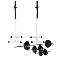 Gossi suport haltere genuflexiuni cu haltera si set gantere 30,5 kg