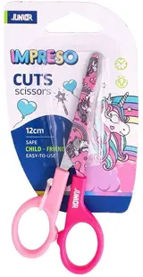 Foarfecă pentru copii Junior Impreso Cuts - Unicorn, 12 cm