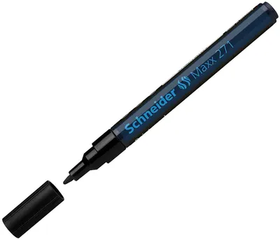 Marker permanent Schneider Maxx 271 - Negru, 1-2 mm