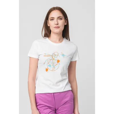 Tshirt Casual F Bicicleta Color White-XS