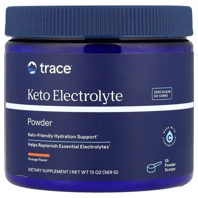 Keto Electrolyte, portocală, 330 g, Trace Minerals